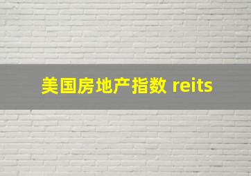 美国房地产指数 reits